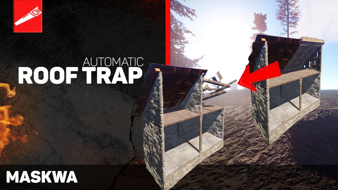 [PATCHED] Advanced building #36 Roof Trap | Rust automatic trap | Rust Secrets | Rust Tips & Tricks