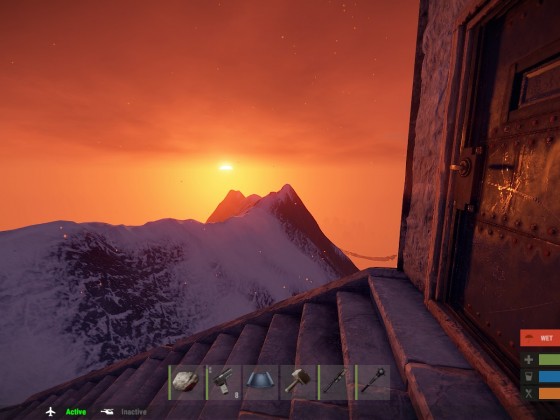 Sunset over the summit